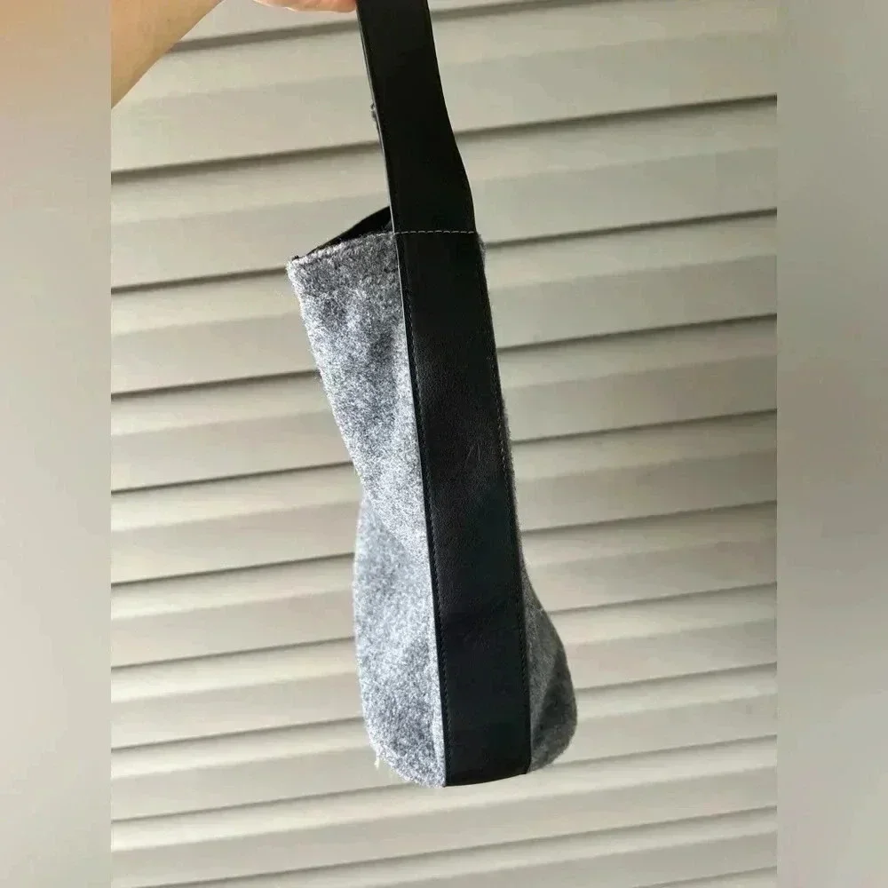 ASOS Gray felt large slouch tote bag